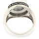 Hail Mary ring Rhodium-plated burnished 925 silver Agios s5