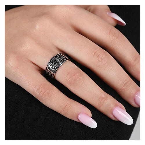 Bague Agios Mater argent 925 rhodié bruni 2