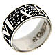 Agios mater rhodium-plated burnished 925 silver ring s1