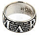 Agios mater rhodium-plated burnished 925 silver ring s2