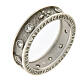 Agios rosary ring, rhodium-plated 925 silver, white rhinestones s1