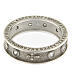 Agios rosary ring, rhodium-plated 925 silver, white rhinestones s4