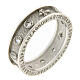 Anello rosario rodio zirconi bianchi Agios argento 925 s4