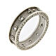 Agios finger rosary ring 925 silver rhodium white zircon s2