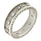 Agios finger rosary ring 925 silver rhodium white zircon s1