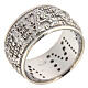 Bague Mater rhodié zircons blancs Benedictus argent 925 s1