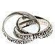 Three rings in one with Ave Maria, burnished rhodium-plated 925 silver, Agios Gioielli s4