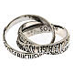 Three rings in one with Ave Maria, burnished rhodium-plated 925 silver, Agios Gioielli s5