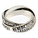 Three rings in one with Ave Maria, burnished rhodium-plated 925 silver, Benedictus Gioielli s3