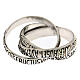 Three rings in one with Ave Maria, burnished rhodium-plated 925 silver, Benedictus Gioielli s5