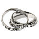 Benedictus trio Ave Maria ring burnished rhodium 925 silver s4