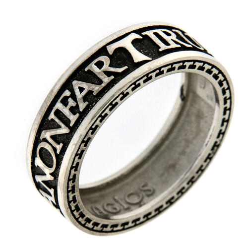 Anello rodiato Agios brunito Argenti 925 speranza 3