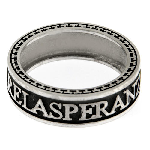 Anello rodiato Benedictus brunito Argenti 925 speranza 5