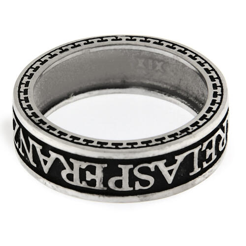 Anello rodiato Benedictus brunito Argenti 925 speranza 7