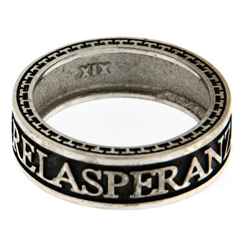 Rhodium-plated Hope ring Agios burnished 925 silver 3