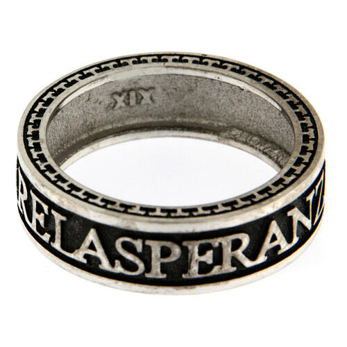 Rhodium-plated Hope ring Agios burnished 925 silver 5