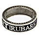 Rhodium-plated Hope ring Agios burnished 925 silver s1