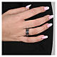 Rhodium-plated Hope ring Agios burnished 925 silver s2