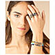Rhodium-plated Hope ring Agios burnished 925 silver s4