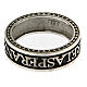 Rhodium-plated Hope ring Agios burnished 925 silver s7