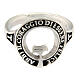 Beatitudinem ring, burnished rhodium-plated 925 silver, Agios s2