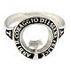 Beatitudinem ring, burnished rhodium-plated 925 silver, Agios s3