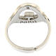 Beatitudinem ring, burnished rhodium-plated 925 silver, Agios s4
