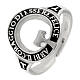 Beatitudinem ring, burnished rhodium-plated 925 silver, Benedictus s1