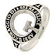 Anello beatitudinem rodiato brunito argento 925 Agios s1