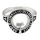 Anello beatitudinem rodiato brunito argento 925 Benedictus s3