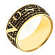 Pater ring by Benedictus, burnished gold plated 925 silver s1