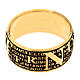 Anello pater dorato brunito Benedictus argento 925  s3