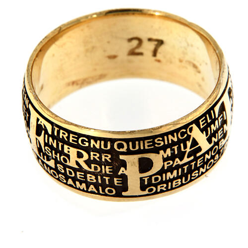 Agios pater ring burnished golden 925 silver 2