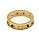 Agios rosary ring, black rhinestones, gold plated 925 silver s4