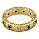 Anillo rosario Benedictus placado oro plata 925 zircones negros s3