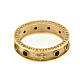Agios rosary ring gold-plated 925 silver black zircons s4