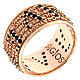 Mater ring by Agios, black rhinestones, rosé 925 silver s1