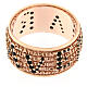 Anillo mater rosado Benedictus zircones negros plata 925 s4