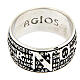 Agios pater rhodium-plated burnished 925 silver ring s2