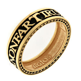 Agios Hope ring, burnished gold plated 925 silver