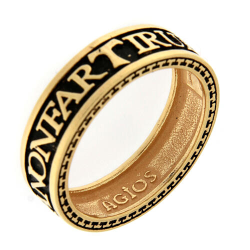 Hope ring burnished gold-plated 925 silver Agios 1
