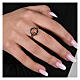 Anello Agios beatitudinem placcato oro brunito argento 925 s2