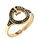 Anello Agios beatitudinem placcato oro brunito argento 925 s3