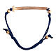 Agios Felix bracelet, adjustable blue rope, burnished rosé 925 silver s2