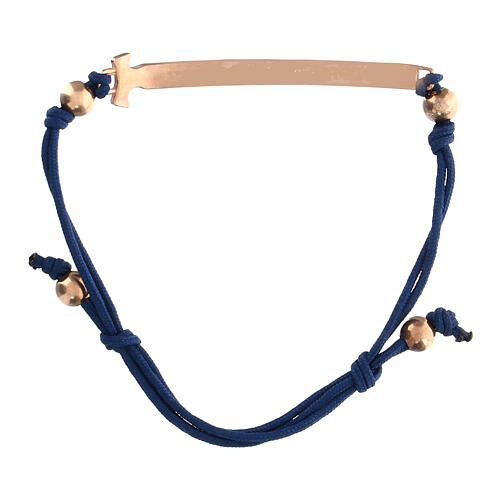 Bracelet Benedictus Felix bleu nuit réglable argent 925 rosé bruni 3