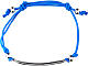 Agios Felix bracelet adjustable turquoise rope, burnished rhodium-plated 925 silver s3