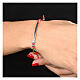 Pulsera Agios Felix rodiada bruñida roja ajustable plata 925 s2