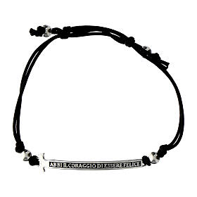 Bracciale Agios Felix rodio brunito colore nero argento 925 regolabile bambini