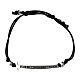 Bracciale Benedictus Felix rodio brunito colore nero argento 925 regolabile bambini s1