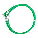 Agios bracelet of green nautical rope with tau cross, 925 silver s2